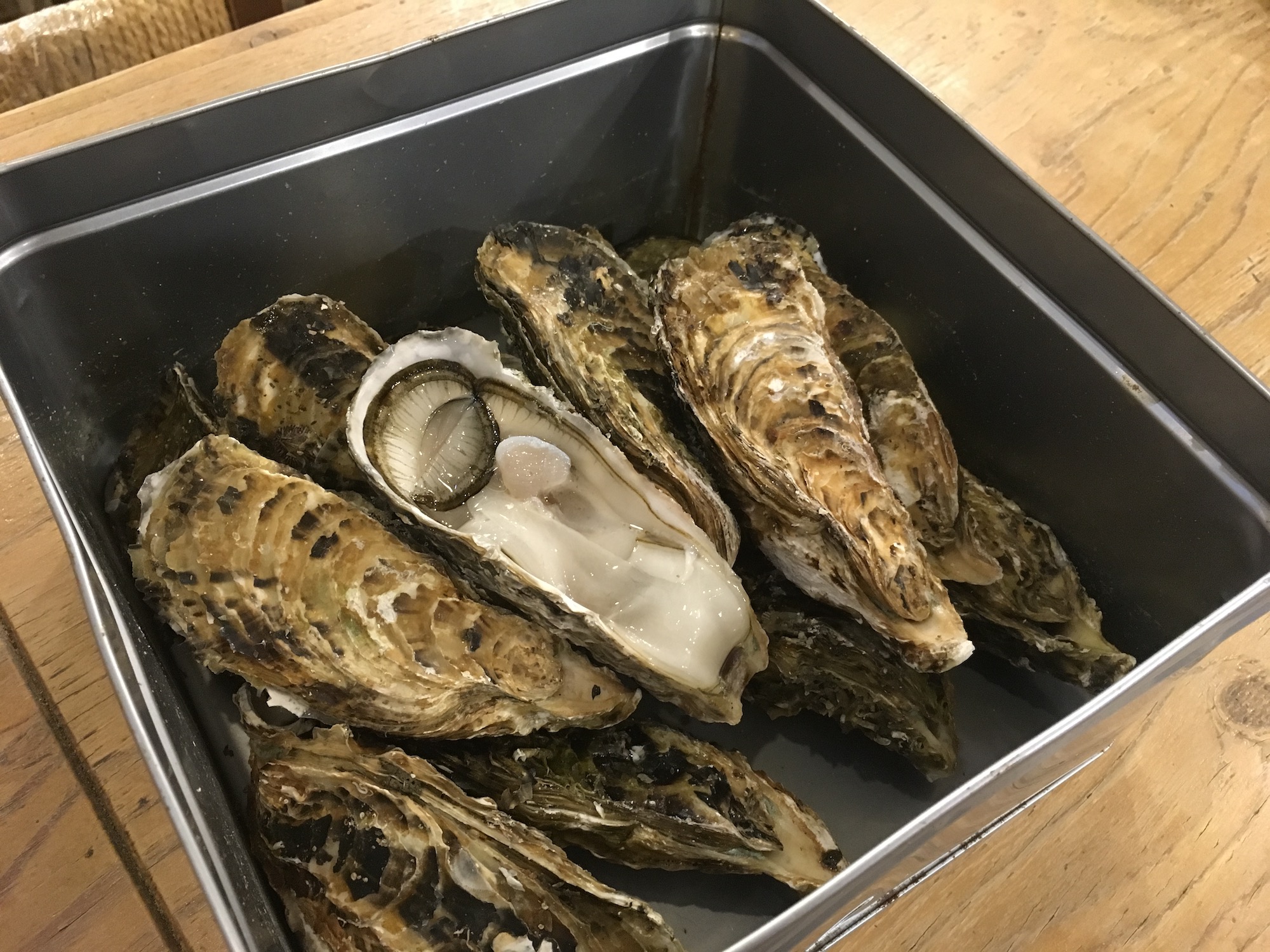 牡蠣のカンカン焼き