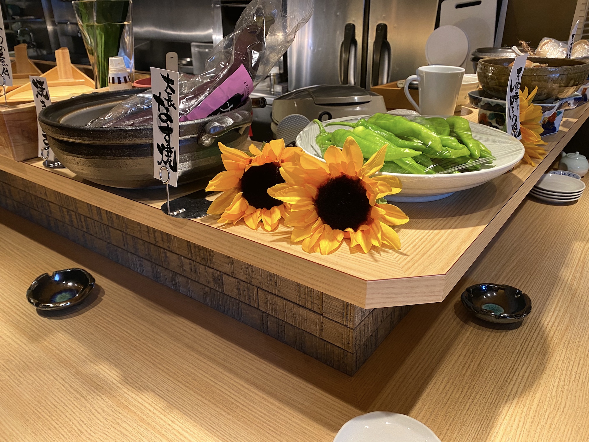 店内のヒマワリ