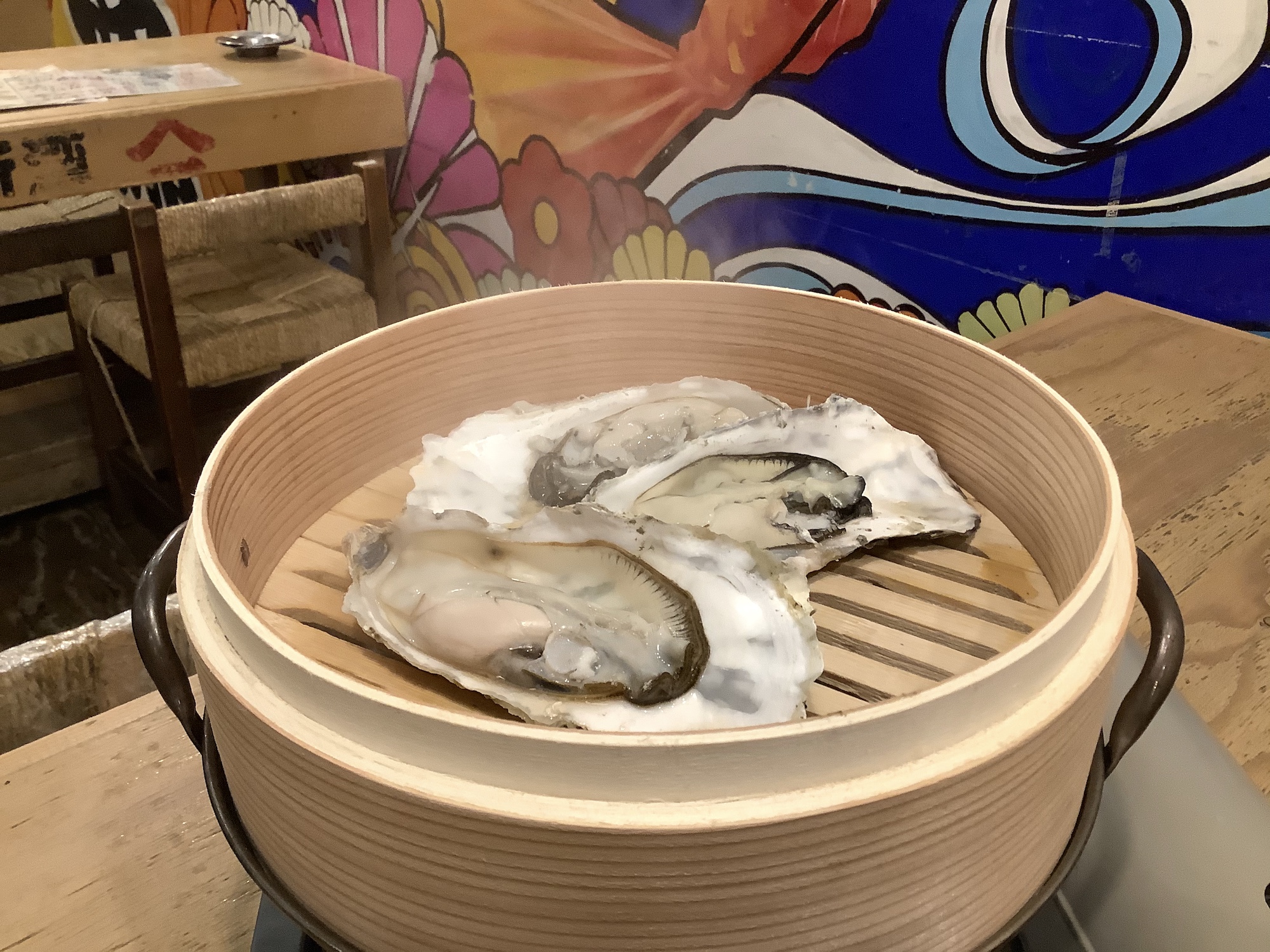 夏牡蠣のせいろ蒸し